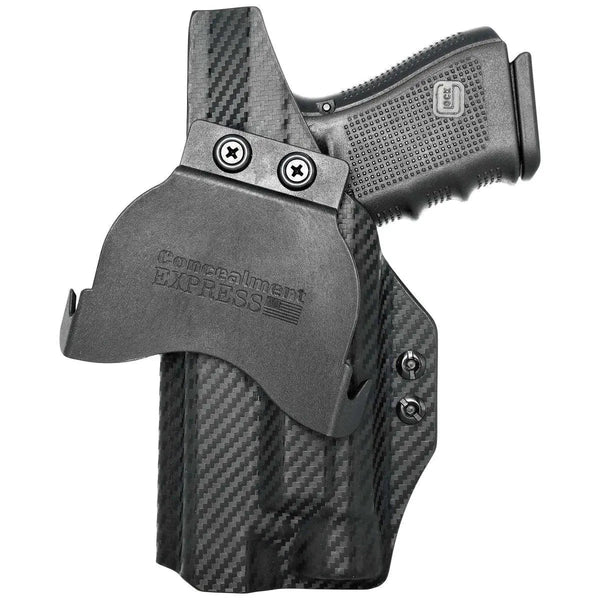 Paddle Holster fits: Glock 17 19 19X 26 31 32 33 34 45 TLR7A/TLR7X - Rounded by Concealment Express