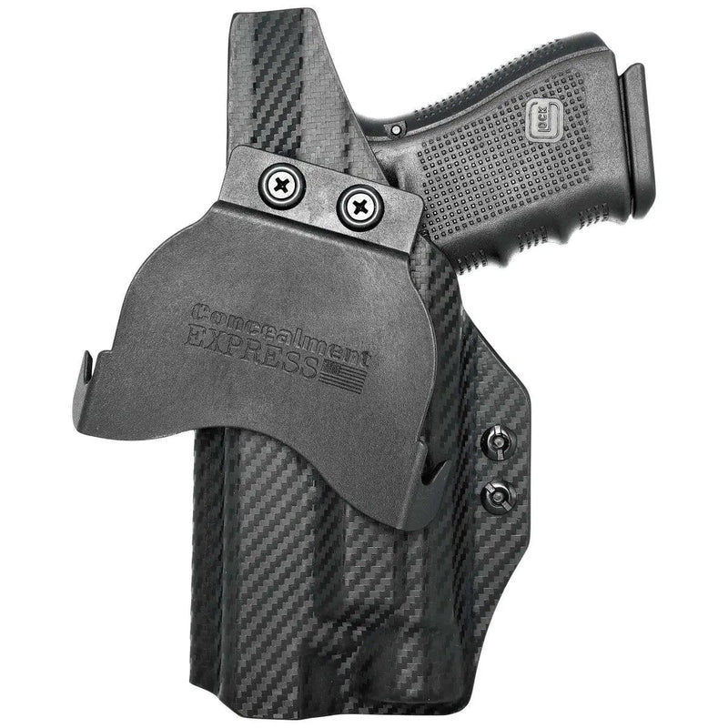 OWB Kydex Paddle Holster For Glock 17 Gen 5 With TLR-1 Light - Left Hand, Adjustable Cant