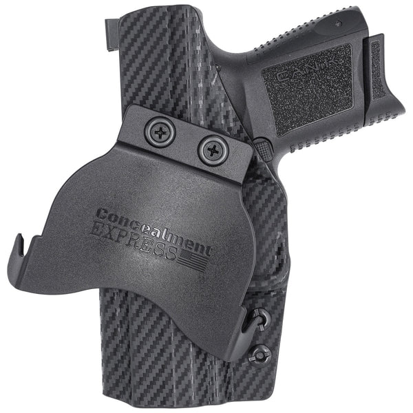 Canik TP9 Elite Sub-Compact OWB KYDEX Paddle Holster (Optic Ready) - Rounded by Concealment Express