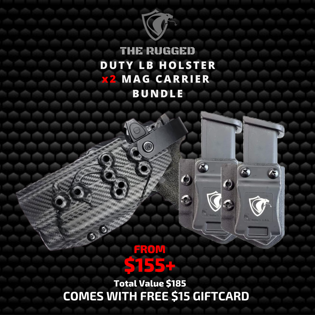 BLACK FRIDAY - Kobra Kydex - Rugged Duty Holster - Light Bearing & Mag Carrier Bundle - Holster Central Custom Kydex Holsters