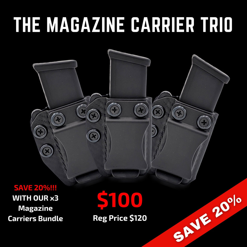 BLACK FRIDAY MAG CARRIER TRIO (X3 IWB/OWB KYDEX Single / Double Stack Magazine Carriers) - Holster Central