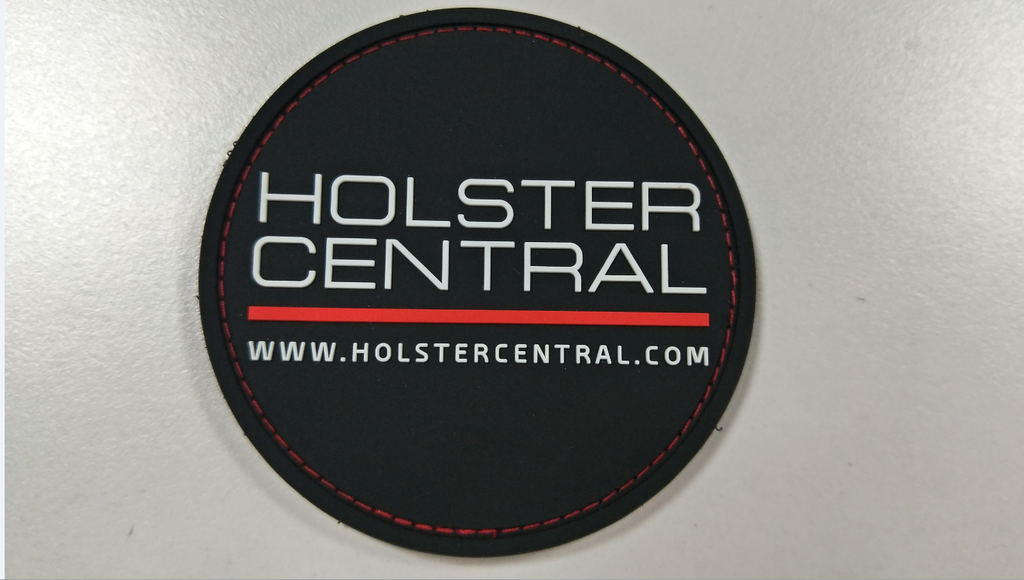 Holster Central PVC Rubber Patch Red Stitching - Holster Central Custom Kydex Holsters
