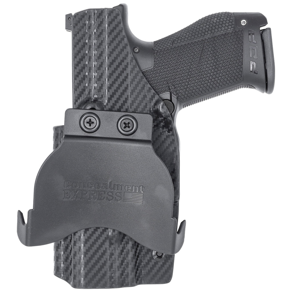 Walther PDP Compact/ Full Size 4 OWB KYDEX Paddle Holster Carbon Fiber Black / Right Hand / User Adjustable (-5 to +20°)